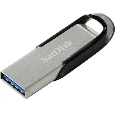 Memorie USB 3.0 SANDISK 128 GB clasica carcasa metalic negru / argintiu foto