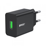 Incarcator Retea BWOO CDA249, 12W, 2.4A, 1 x USB-A, Negru