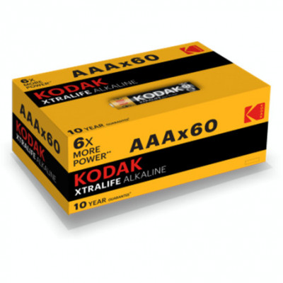 60-Pack Kodak XTRALIFE alkaline AAA/LR03 1.5V foto