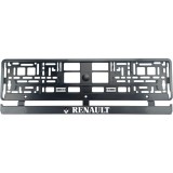Set 2 bucati, suport numar inmatriculare Carbon, Renault.