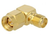 Adaptor SMA Tată-Mamă Unghi 90&deg; 50&Omega; Aurit