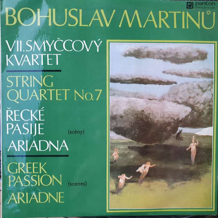Vinil String Quartet No.7, Greek Passion, Ariadne, Bohuslav Martinu, stare fb
