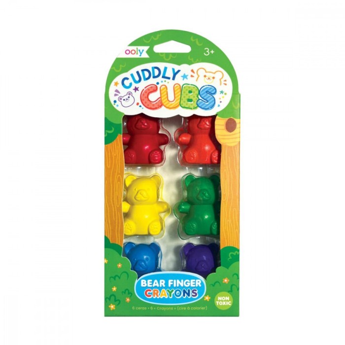 Creioane pentru degete Cuddly Cubs Bear - Set de 6