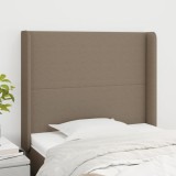 Gossi tablie de pat cu aripioare gri taupe 83x16x118/128 cm textil
