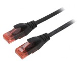 Patch Cord U/UTP Cat6 Negru 5m, Digitus