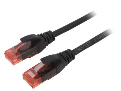 Patch Cord U/UTP Cat6 Negru 5m foto