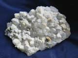 Specimen minerale - Calcita si pirita pe cuart (CV1), Naturala, Calcit