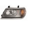 Far MITSUBISHI PAJERO/MONTERO SPORT (K90), 01.2001-12.2007, partea stanga, DEPO, tip bec H4+W21W+W5W; manual/electric; argintiu, cadru gri; fara moto