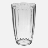 Pahar plastic cu model linii, 610 ml, transparent, CMCLASS