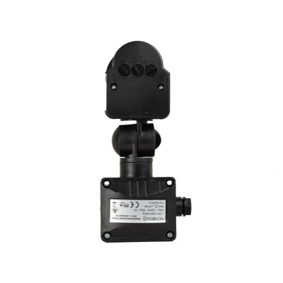 Senzor Prezenta IP44 180&amp;deg; Negru foto