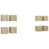 Cumpara ieftin Dulapuri TV suspendate, 8 buc., stejar Sonoma, 30,5x30x30 cm