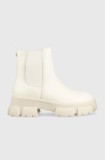 Steve Madden ghete chelsea de piele Tunnel femei, culoarea bej, cu platforma