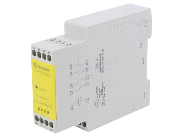 Releu de Siguranță 7S 24VDC 4 Canale pentru Șină DIN IP20