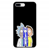 Husa compatibila cu Apple iPhone 7 Plus, iPhone 8 Plus Silicon Gel Tpu Model Rick And Morty Connecte