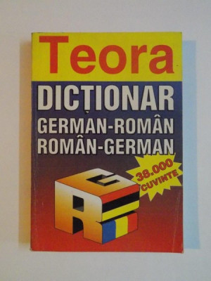 DICTIONAR GERMAN - ROMAN , ROMAN - GERMAN , 38.000 DE CUVINTE , IN PAGINILE 185 - 226 NOTIUNI DE GRAMATICA GERMANA de ALEXANDRU ROMAN , MIHAIL ISBASES foto