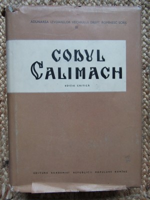 CODUL CALIMACH - EDITIE CRITICA foto