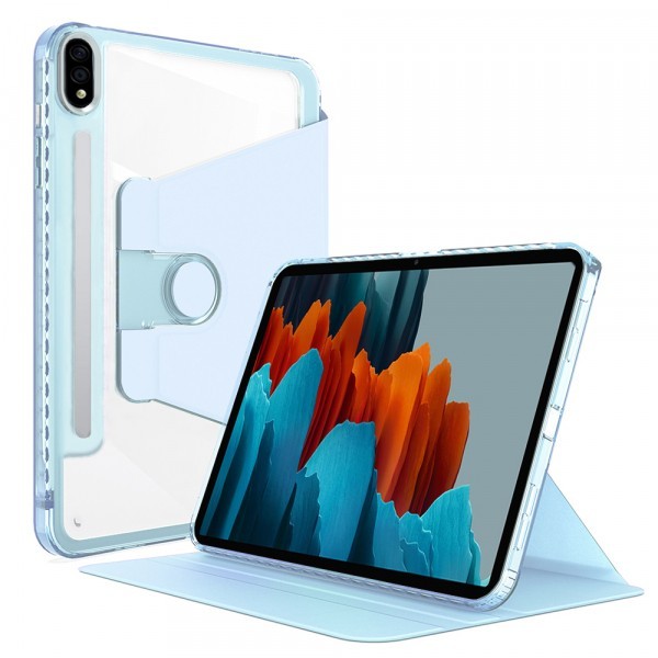 Husa pentru Samsung Galaxy Tab S8 / Tab S7 T875 / Tab S7 T870, Techsuit, Crystal Vision, Bleu