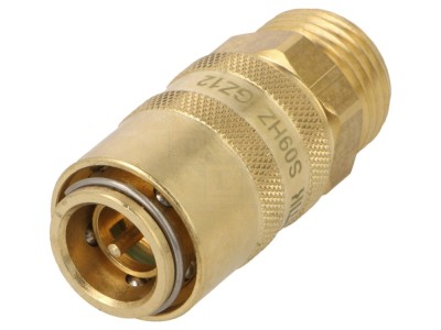 Conector rapid alamă cu supapă 15bar foto