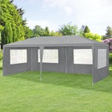Pavilion gradina AAGP-9603 gri inchis 600 x 300 x 255 cm [casa.pro] HausGarden Leisure