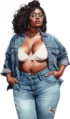 Sticker decorativ, Woman, Albastru, 90 cm, 8492ST-6 foto