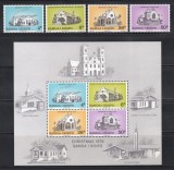 Samoa 1979 - Crăciun - Biserici, Serie + Colita, MNH, Nestampilat