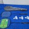 Set rachete badminton, 3 fluturasi, 20 x 66cm