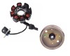 Magnetou Stator + Volanta Scuter Chinezesc Gy6 4T 49cc 50cc 80cc 8 Bobine 4 FIRE