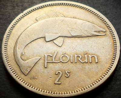 Moneda 2 SCHILLINGS / 1 FLORIN - IRLANDA, anul 1966 * cod 3359 foto