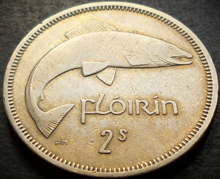 Moneda 2 SCHILLINGS / 1 FLORIN - IRLANDA, anul 1966 * cod 3359