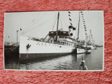 Fotografie vaporul Dacia in port la Constanta, 1928