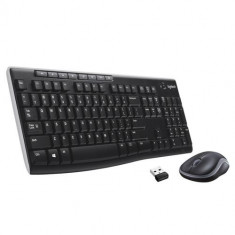 Kit wireless tastatura + mouse Logitech MK270, layout UK, Negru