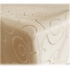 Fata de masa patrata Jemidi, 130x130 cm, crem, poliester, uni, universala. Protectie decorativa