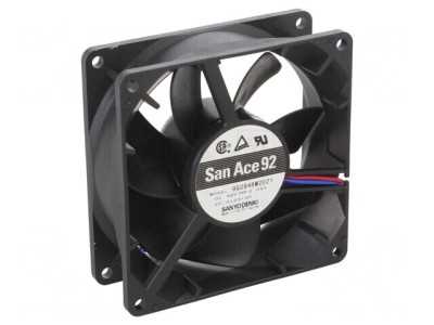 Ventilator axial DC 48V 92x92x32mm 72m3/h 25dBA cu bilă foto