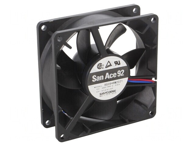 Ventilator axial DC 48V 92x92x32mm 72m3/h 25dBA cu bilă