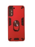 Husa antisoc Hybrid Armour cu inel Samsung S21 5G Rosu