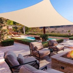 Copertina protectie uv, parasolar 3x3 m, forma patrata, material impermeabil,