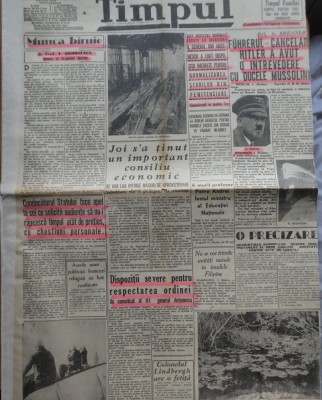 Ziarul Timpul, 6 octombrie 1940 foto