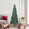 VidaXL Pom de Crăciun Artificial pentru Colț Verde 180 cm PVC și Metal 3397266