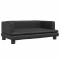 Pat de caini, negru, 80x45x30 cm, piele ecologica