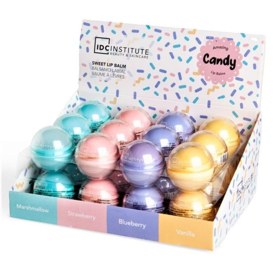 Set 24 bucati balsam de buze cu aroma Candy Egg IDC Institute 30133, 10 g