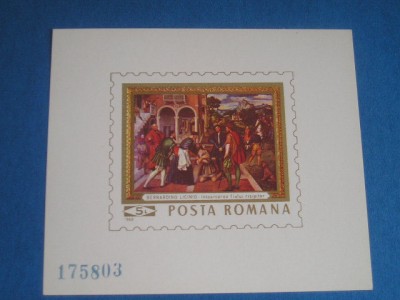 M1 TX4 3 - 1969 - Reproduceri de arta II - colita nedantelata foto