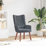 VidaXL Fotoliu de relaxare Gri &icirc;nchis 63 x 67 x 94 cm Catifea
