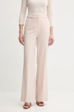 Morgan pantaloni PVIVI.F culoarea bej, evazati, high waist, PVIVI.F