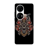 Husa compatibila cu Huawei Nova 9 model Samurai skull, Silicon, TPU, Viceversa, Transparent, Carcasa