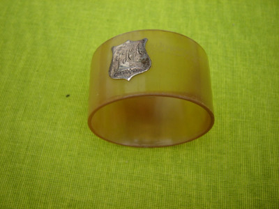 Deosebit inel pentru servetele cu sigla din argint 925 foto