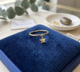 Cumpara ieftin Inel Minimalist din Argint 925 Placat cu Aur Aurora Jewelry , Cu Charm Stea Atarnatoare