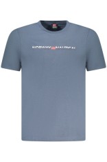 Norway Tricou barbati cu imprimeu cu logo si decolteu la baza gatului, Gri inchis, M foto
