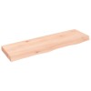 Polita de perete, 100x30x(2-6)cm, lemn masiv de stejar netratat, DKD Home Decor