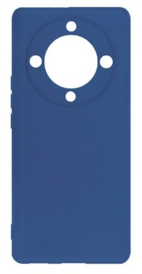 Husa de protectie din silicon pentru Honor Magic5 Lite, SoftTouch, interior microfibra, Albastru foto