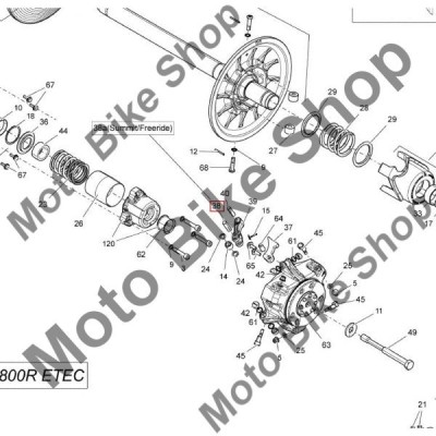 MBS Bolt filetat M6 variator fata Ski-Doo Summit X 800RETEC XM-154, 2015, Cod Produs: 417222595SK foto